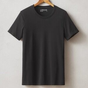 American Giant Women's Classic Cotton Crew T-Shirt Large Black Casual Basic NWOT